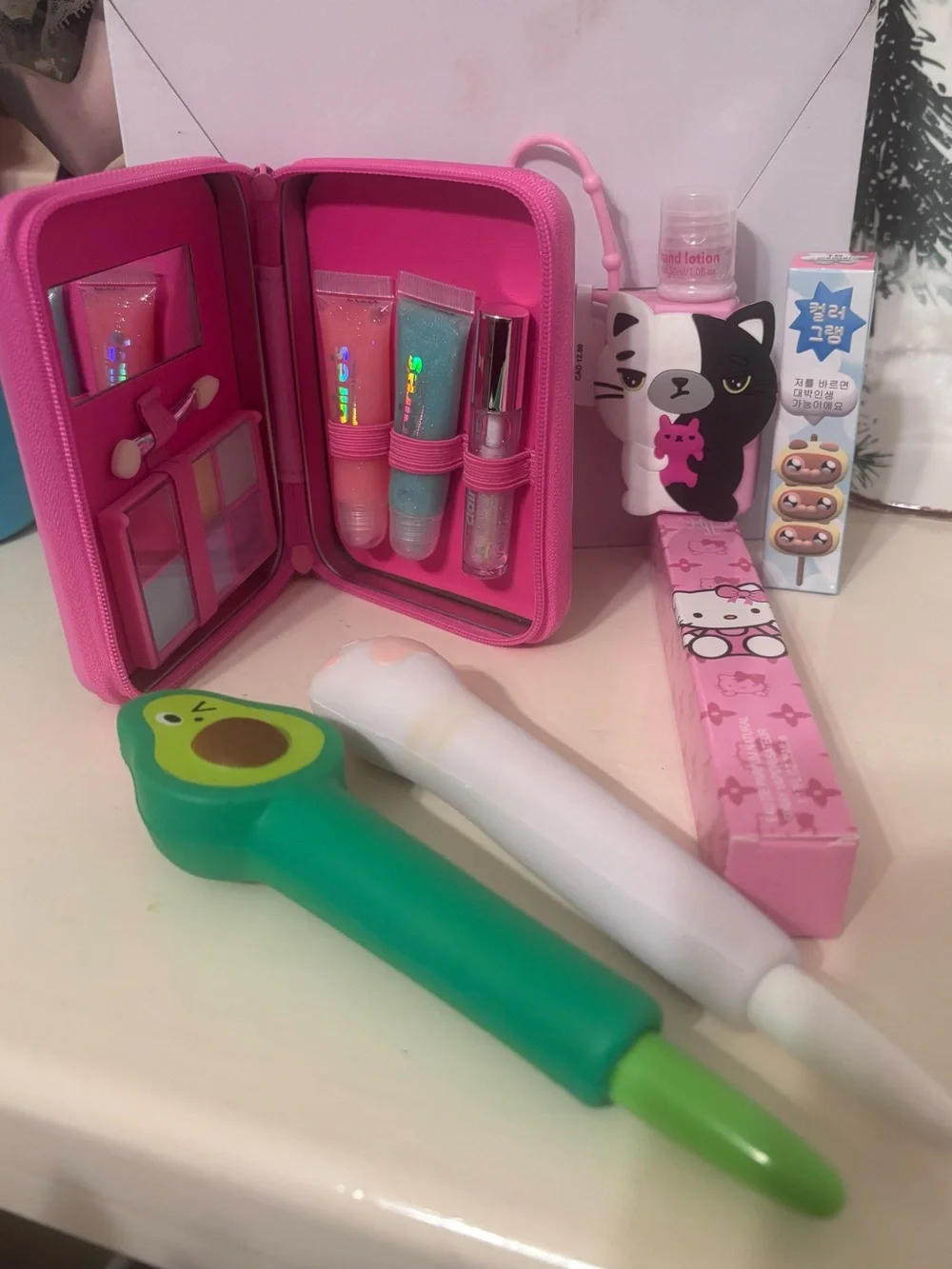 Kids bundle!!! Pink Sparkle Makeup Case - Pink with awesome accessories